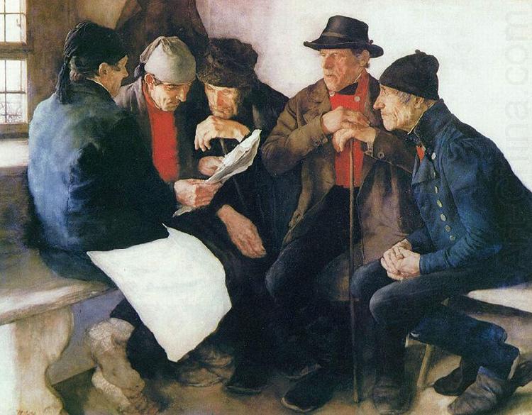 Wilhelm Leibl Die Dorfpolitiker china oil painting image